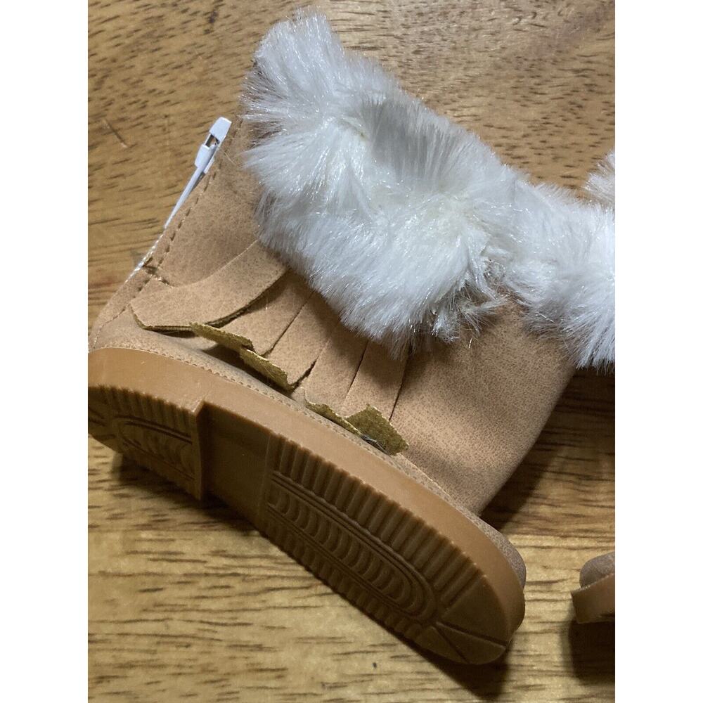 Light BROWN Suede Fringed MOCCASIN BOOTS fits 18" American‎ Girl DOLL SHOES - Picture 2 of 6